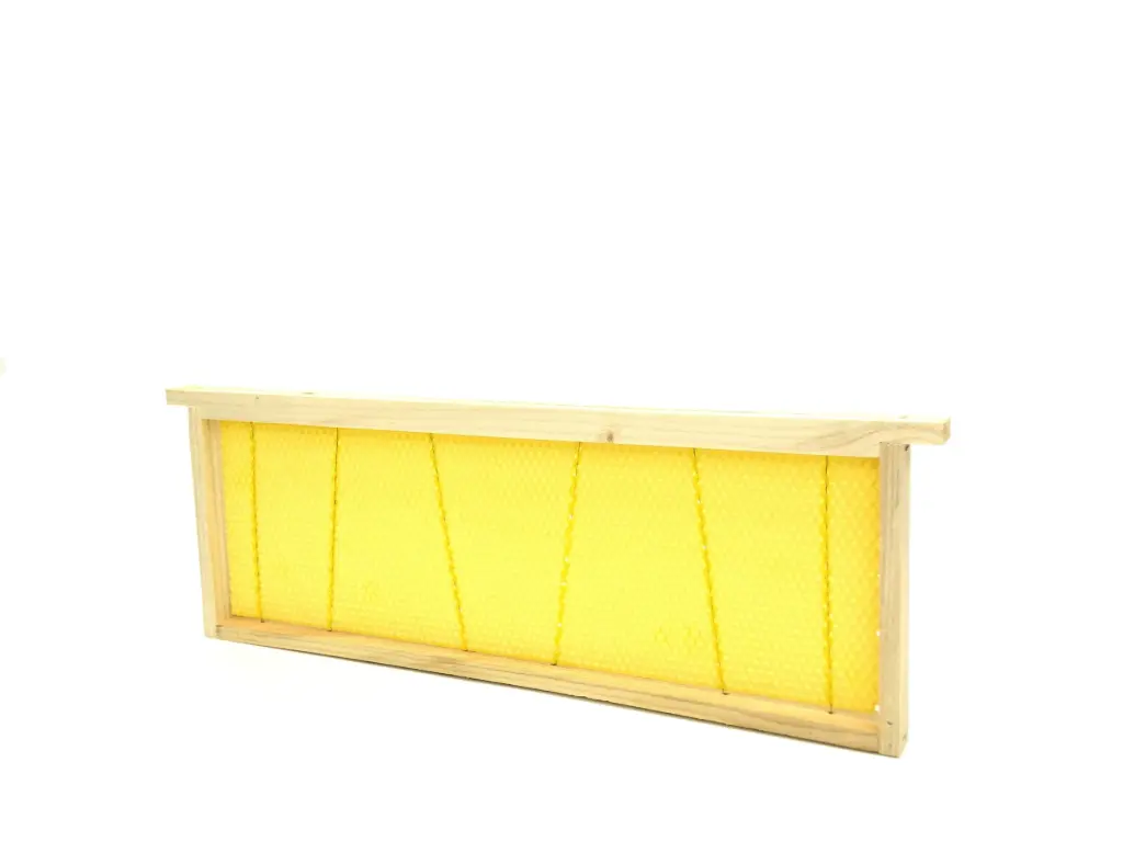 Cadre de hausse Dadant monté avec cire gaufrée 